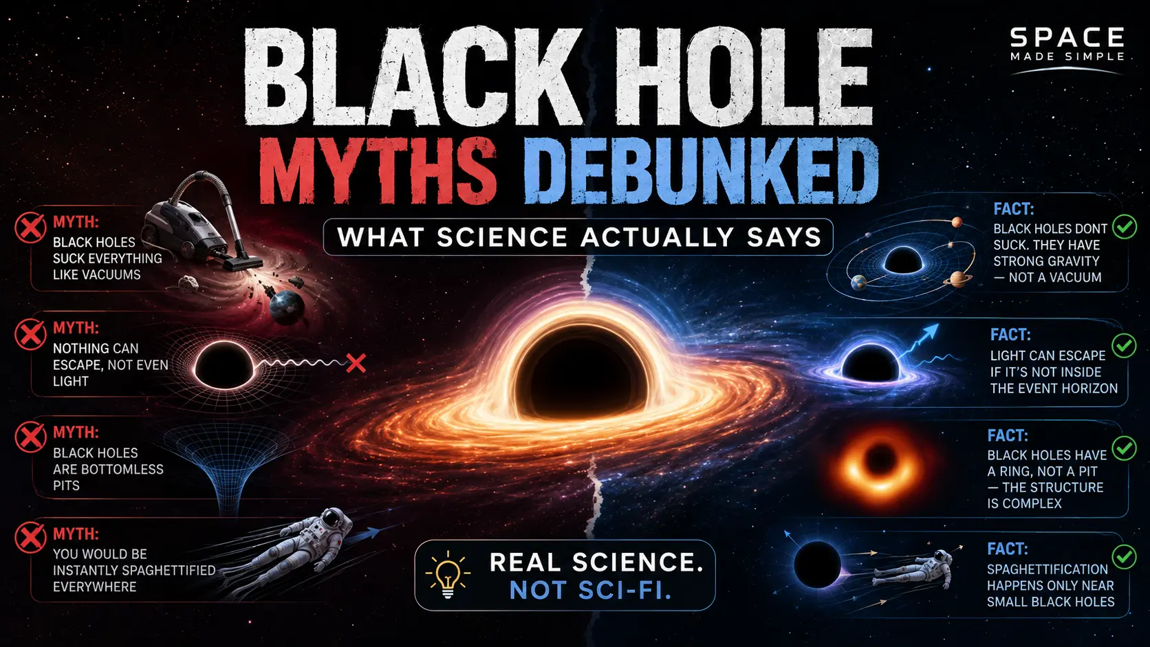 Black Hole Myths Debunked: What Science Actually Says
