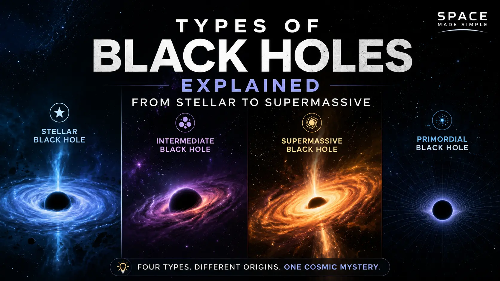 Types of Black Holes Explained: From Stellar to Supermassive