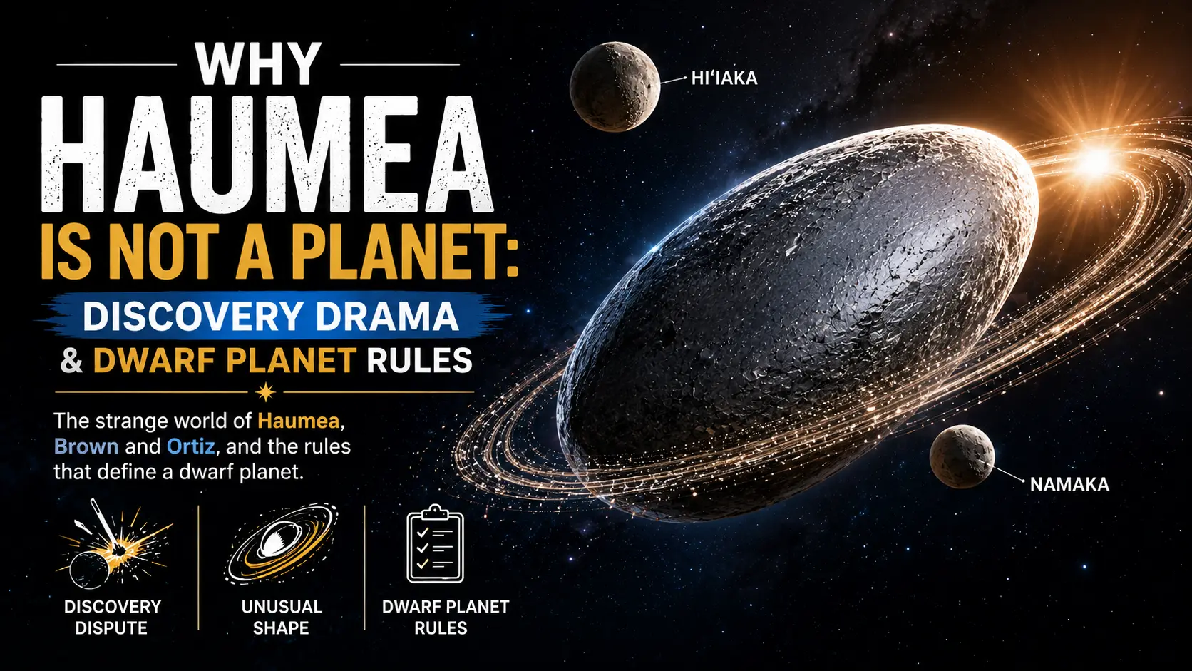 Why Haumea Is Not a Planet: Discovery Drama and Dwarf Planet Rules