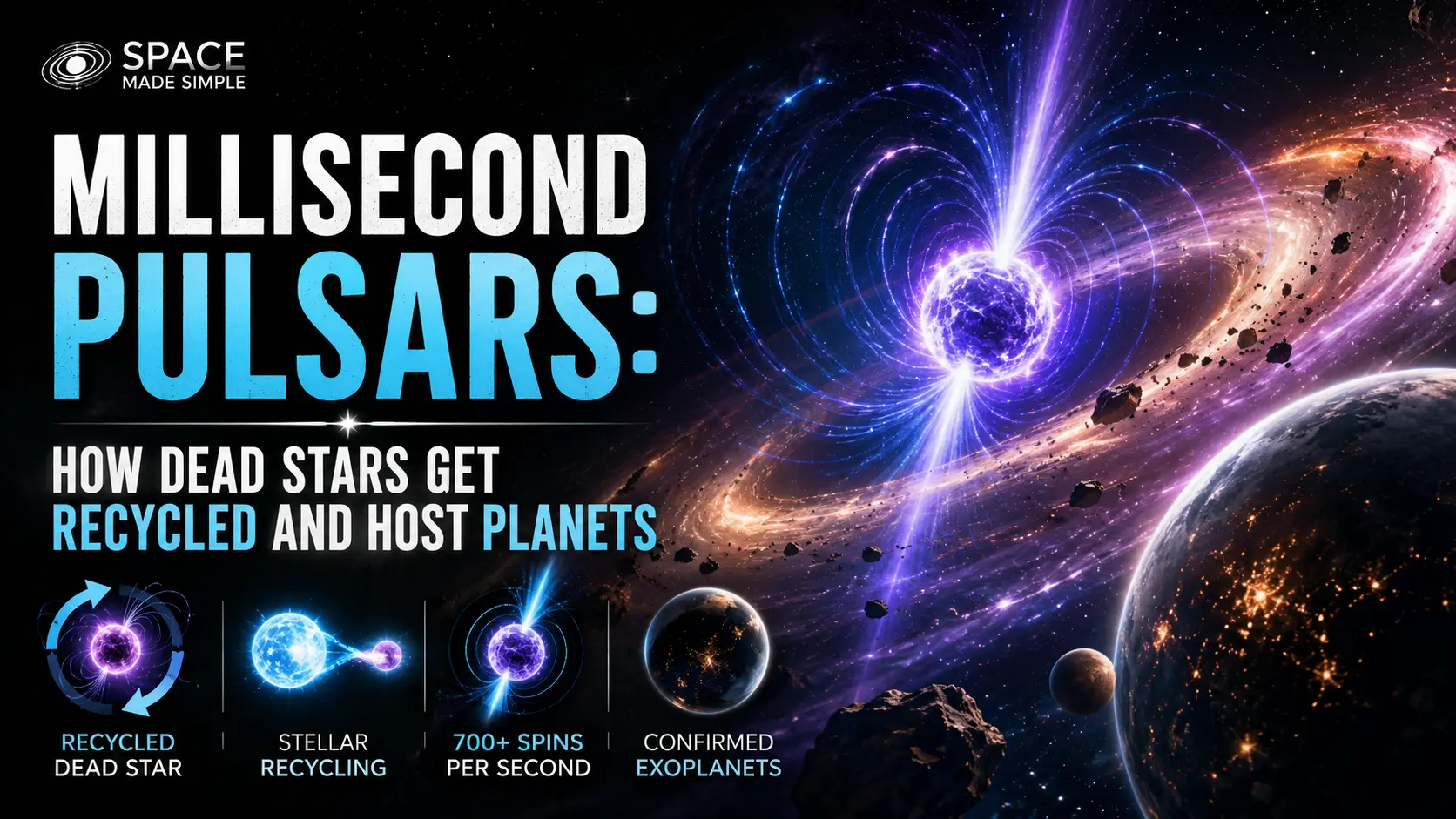 Millisecond Pulsars: How Dead Stars Get Recycled and Host Planets