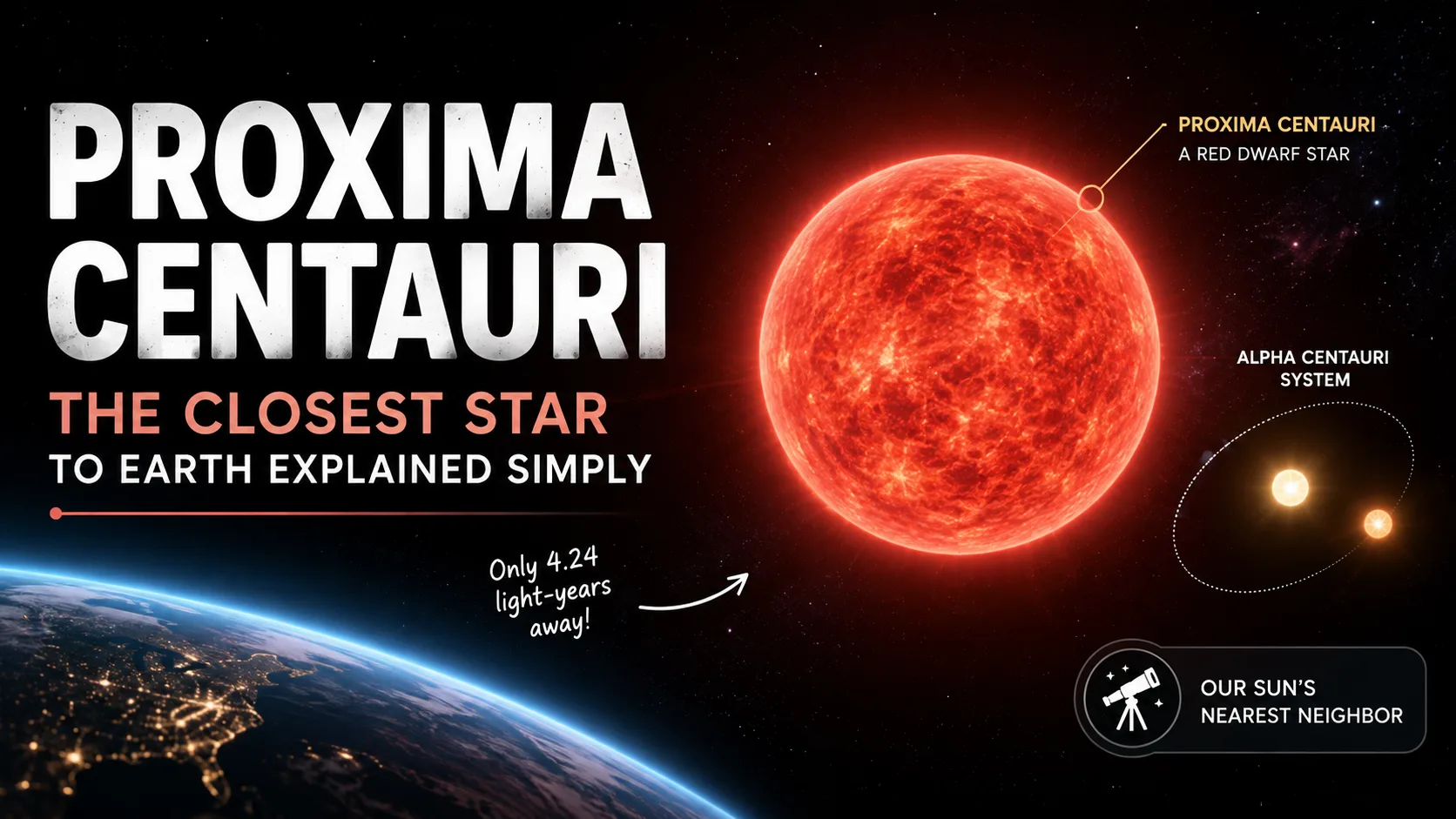 Proxima Centauri: The Closest Star to Earth Explained Simply